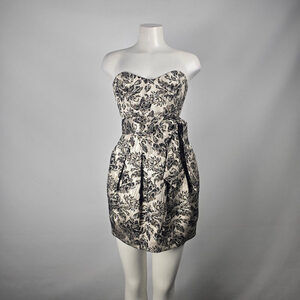 Flair Collection Black Floral Mini Dress Size M